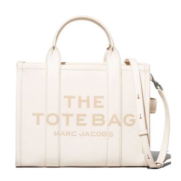 Marc Jacobs Handbags - MARC JACOBS The Leather Medium Tote Bag – Cotton